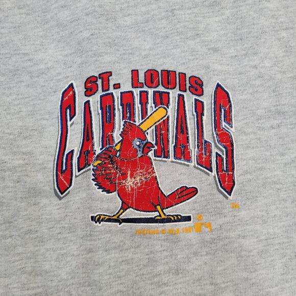 Vintage 1991 St.Louis Cardinals Baseball Shirt M 21x26 Gray - Picture 11 of 16